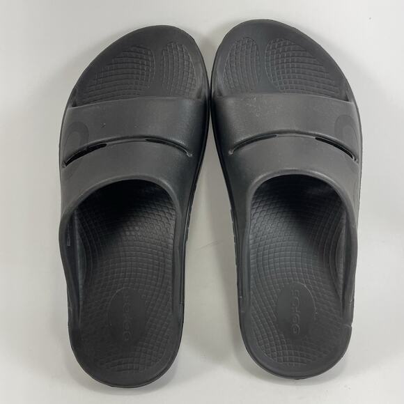 Oofos Ooahh Slide Sandals Mens Size 9 Black Comfort Recovery Shoes, Womens 11 main image 8